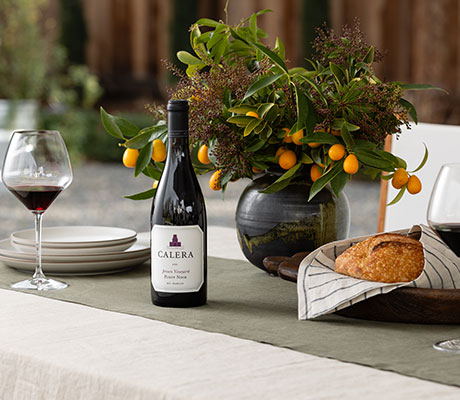 Calera Wines on a table