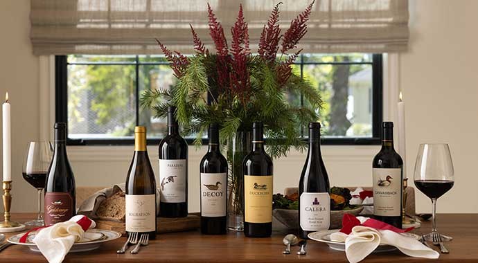 Calera wines on a table