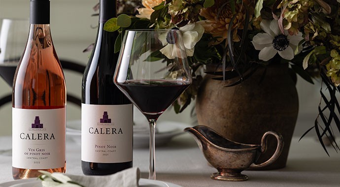 Calera wines on a table