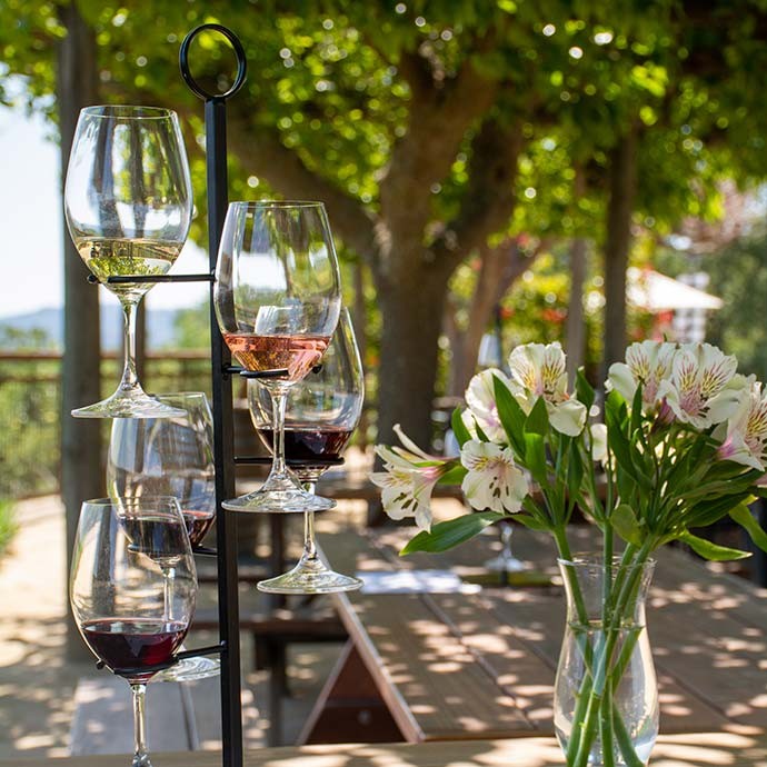 Calera Wines on Outdoor Table