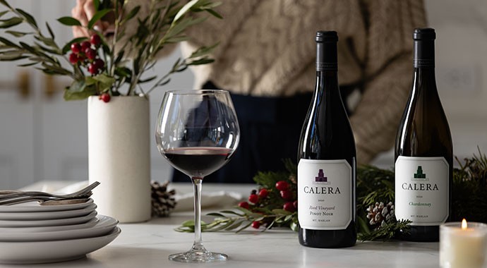 Calera wines on a table