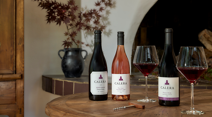 Calera wines on a table