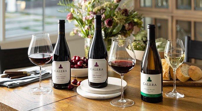 Calera wines on table