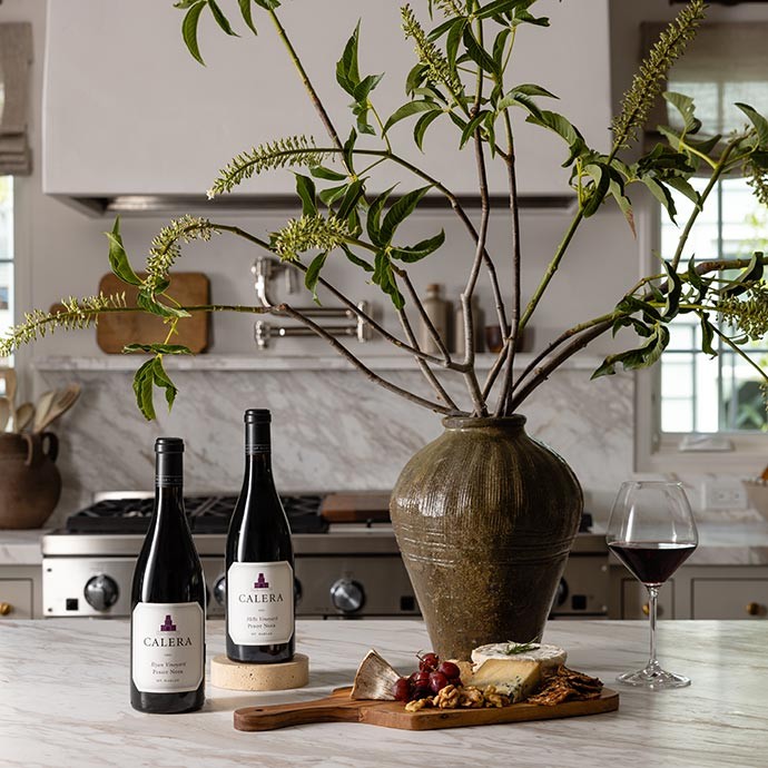 Calera bottle on a counter