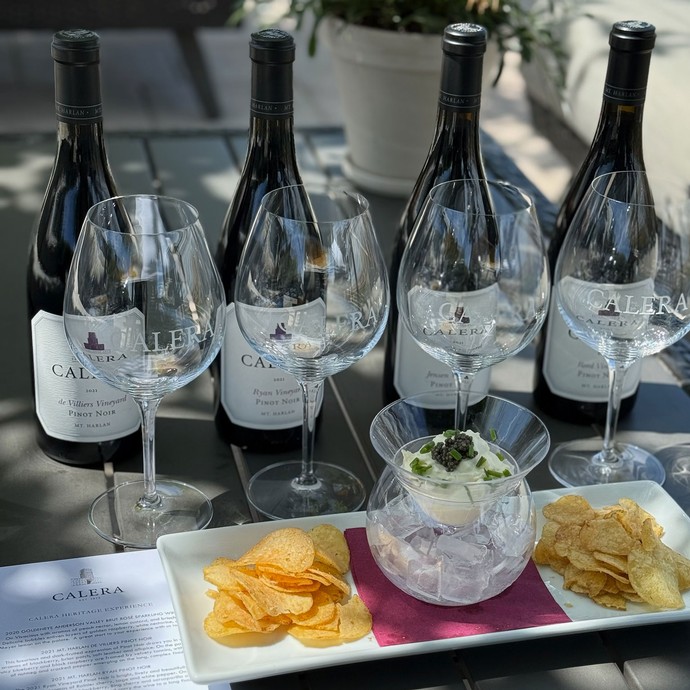 Calera Wines on Outdoor Table