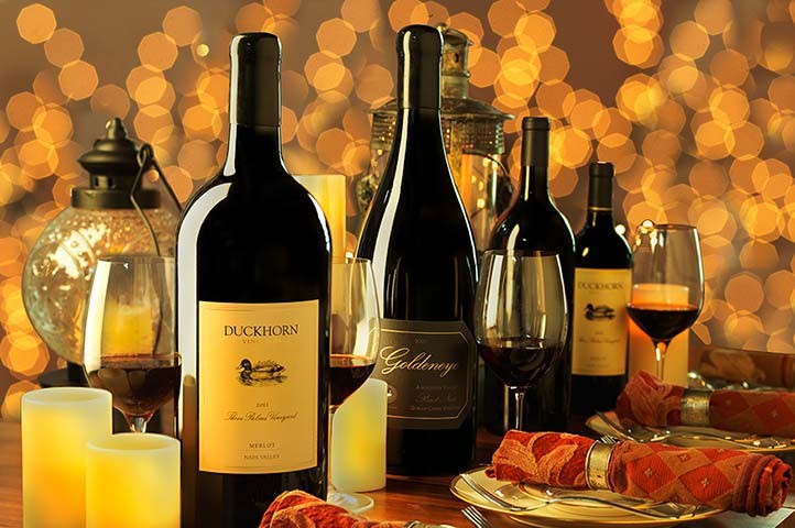 Summer dinner at Duckhorn featuring magnum bottles of wine
