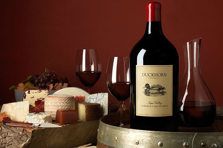 Midsummer dinner at Duckhorn featuring magnum bottles of wine