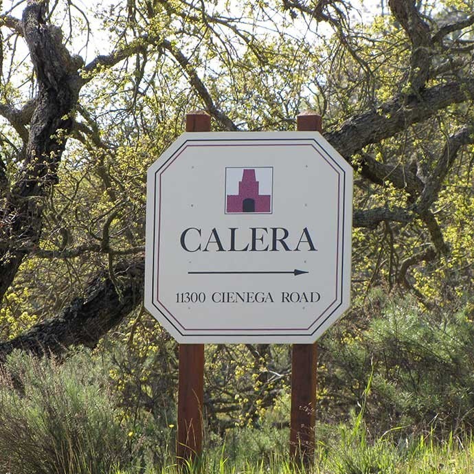 Calera directions sign with address listed